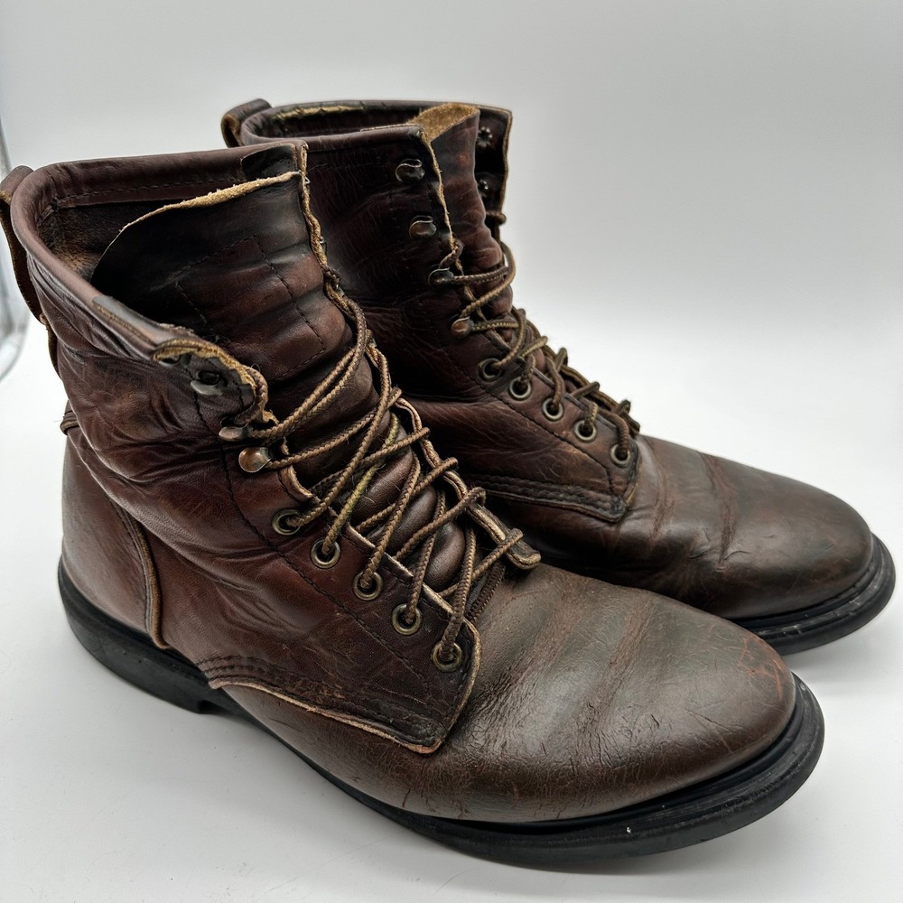 Vintage Red Wing 931 Supersole 6-Inch Brown Leather Work Boots Men US 9.5 UK 8.5